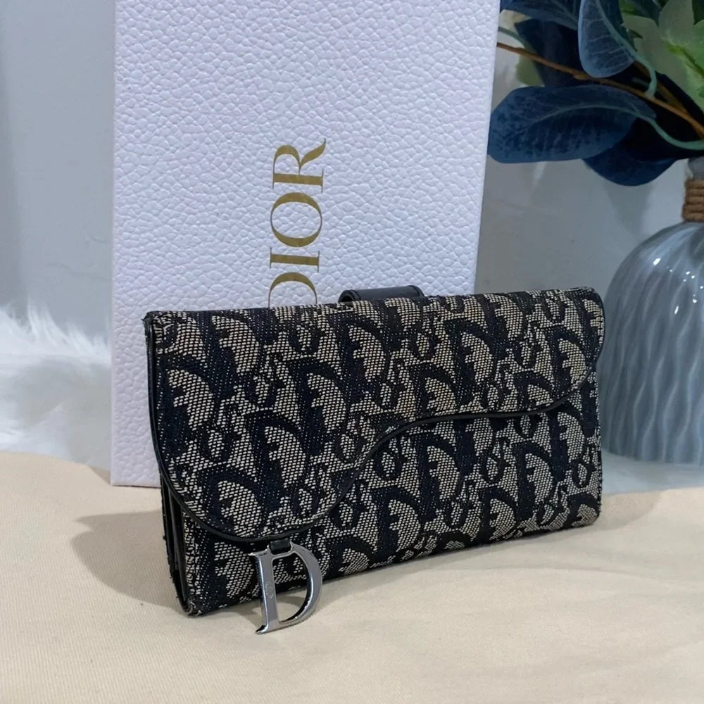 Dior Black and Cream Wallet